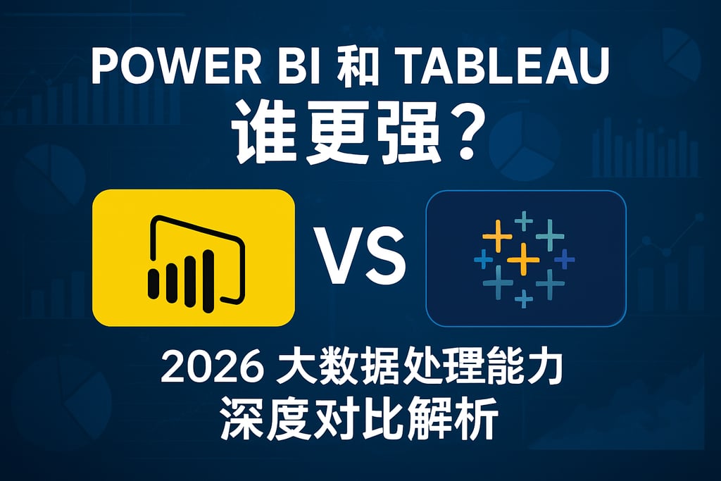 Power BI和Tableau谁更强？2026大数据处理能力深度对比解析